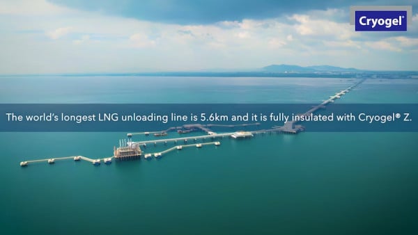 The World's Longest LNG Unloading Line, Fully Insulated with Cryogel® Z