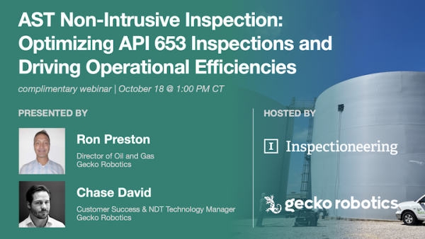 AST Non-Intrusive Inspection: Optimizing API 653 Inspections and Driving Operational Efficiencies