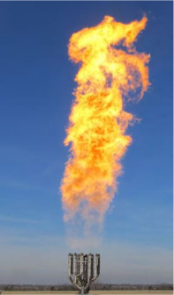 Multi-burner Flare tip.  Courtesy of http://www.zeeco.com